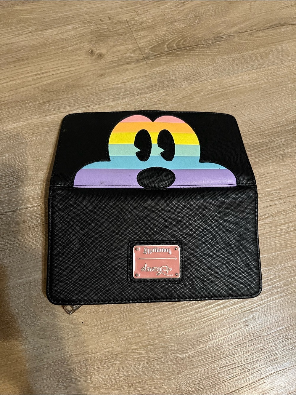 Disney Black Wallet with Rainbow Character Accent